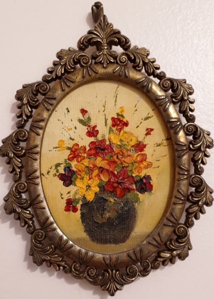 Pot de fleur encâdré