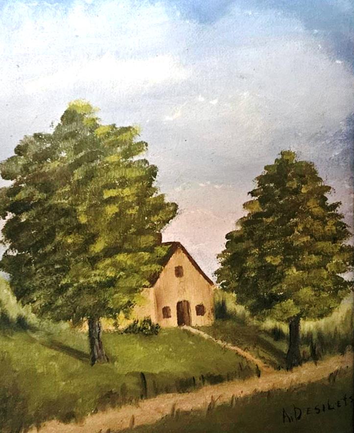 Maison avec deux arbres 