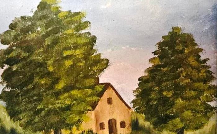 Maison avec deux arbres